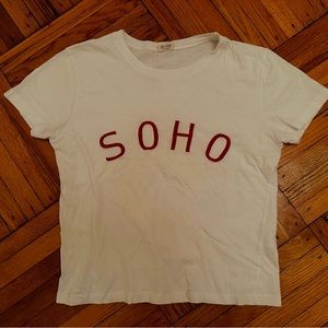 soho fitted white t-shirt